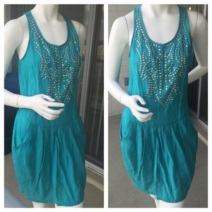 Verdict Teal Sleeveless Dress